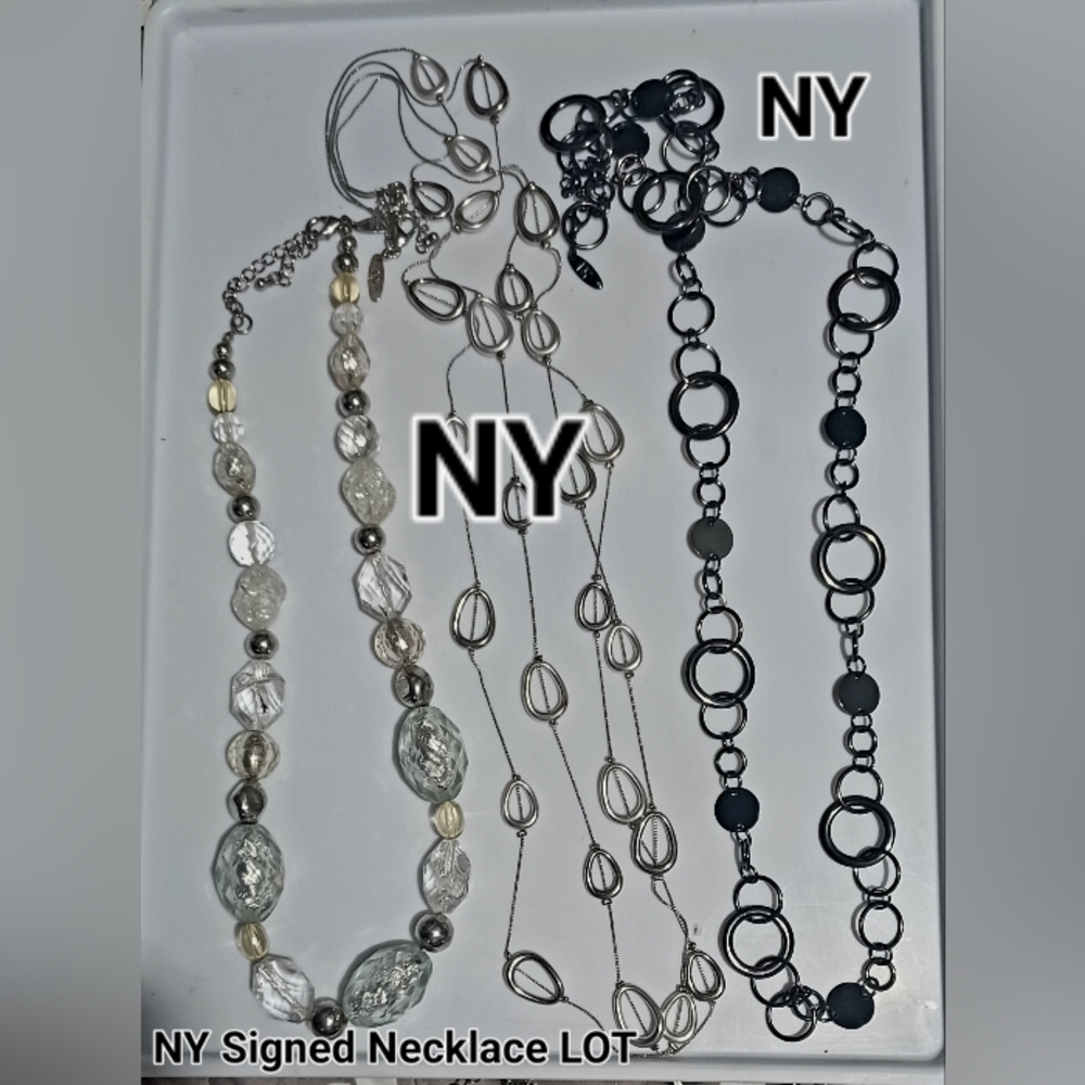 Signed Jewelry LOT NY brand Long Necklaces Business Casual Wearible New Excellen